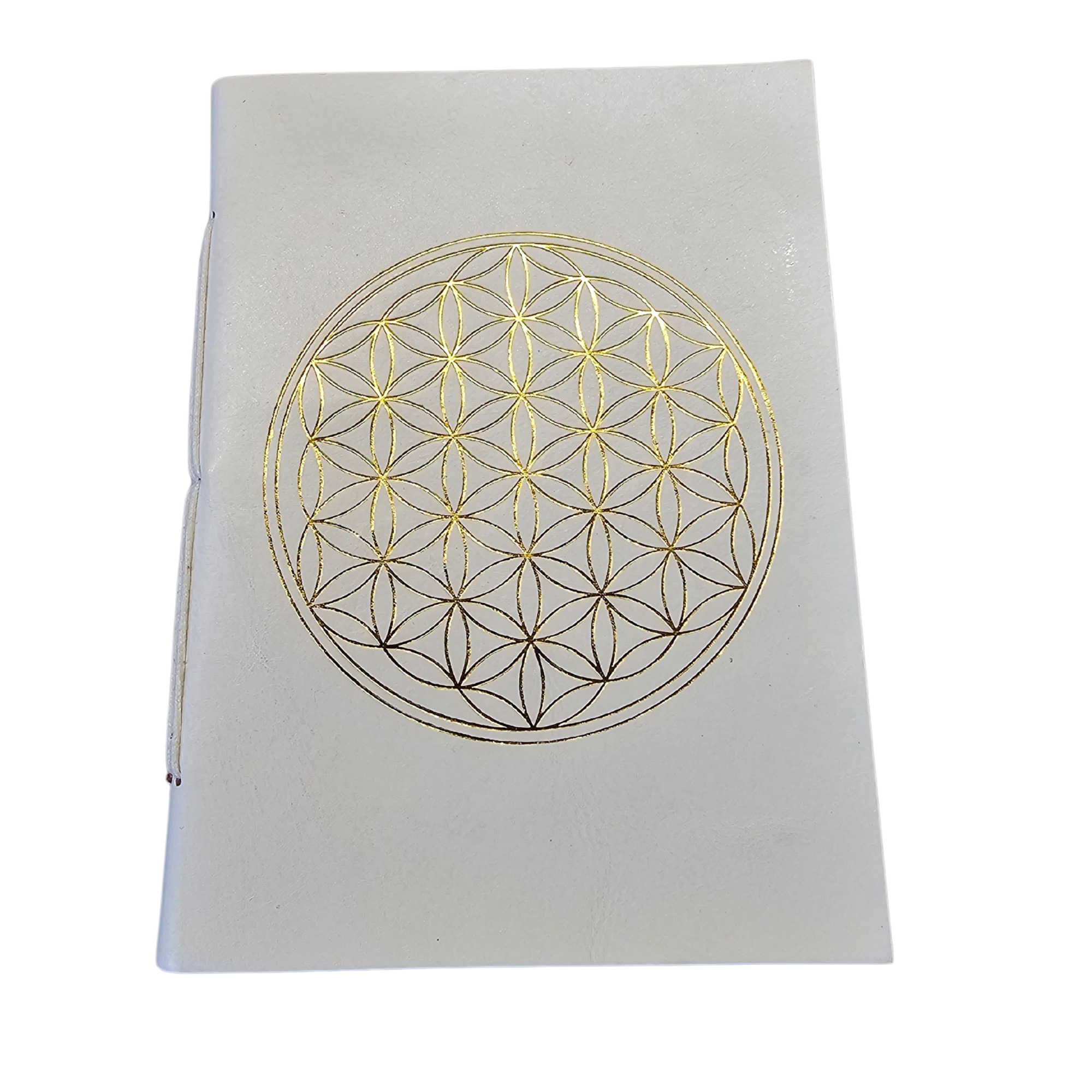 Schreibbuch Blume des Lebens weiß/gold