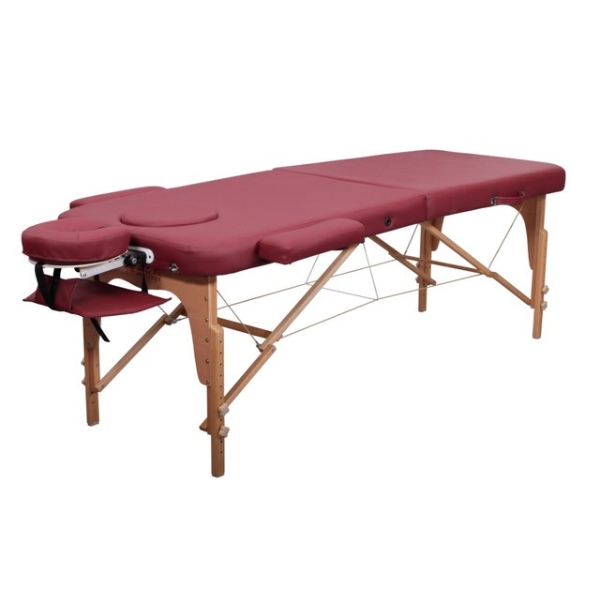 Massageliege mit Armverbreiterung burgund