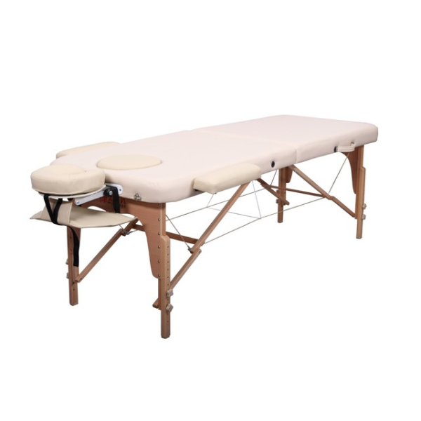 Massageliege mit Armverbreiterung creme