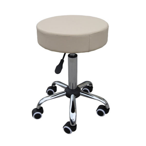 SET: Massageliege und Rollhocker creme